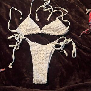 Worn Once Bikini with Shell Details!